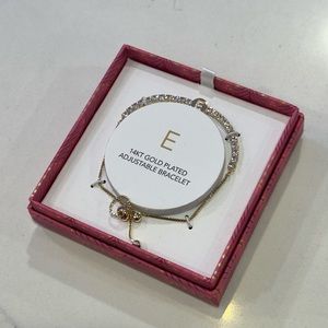 529. Adjustable Initial bracelet CZ